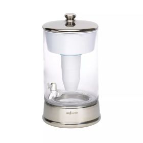 40 Cup Glass Water Pitcher with Ready-Pour + Free Water Quality Meter