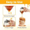 1pc Honey Dispenser; No Drip Maple Syrup Dispenser; Honey Comb Shaped Honey Pot; Honey Jar With Storage Stand; 8oz Capacity