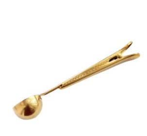 Coffee Clip Spoon (Color: Gold)