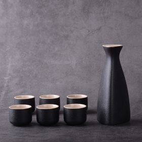 Sakura vintage sake set (Option: Triangle Black)
