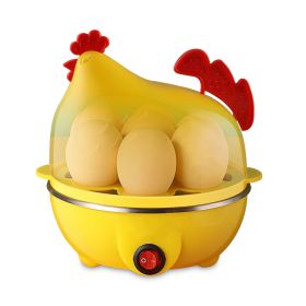 Egg Cooker, Egg Boiler With Steamer Attachment For Soft And Hard Boiled Eggs, Poached Boiled & Omelette Maker Machine Steamer, 7 Egg Capacity (Option: EC231)