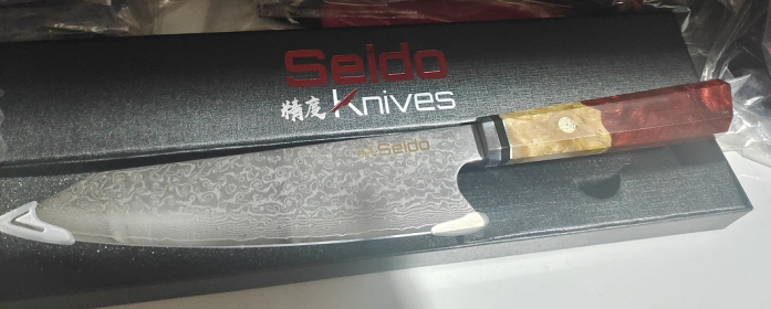 Chef's Knife For Japanese Cuisine In Damascus (Option: Red-34.7cm)