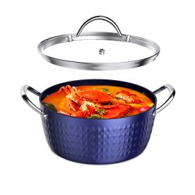 Casserole Dish, Induction Saucepan With Lid, 24cm 2.2L Stock Pots Non Stick Saucepan, Aluminum Ceramic Coating Cooking Pot Free, Suitable For All Hobs (Option: Default)