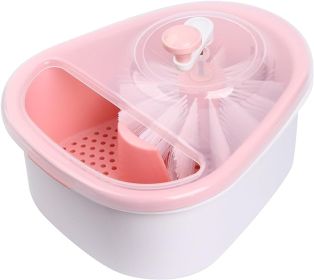 Fruit Cleaner Device, Fruit And Vegetable Washing Machine With Lid, Fruit Washer Spinner With Brush, Portable Fruit Scrubber, 720 Degree Scrubbing Fru (Color: Pink)