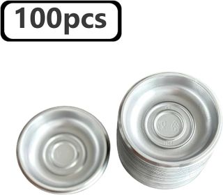100 Pcs Plastic Disposable Sauce Dishes, Dipping Soy Sauce Seasoning Plate Bowls, Mini Condiment Appetizer Tray For Sushi Soy Mustard Vinegar Ketchup (Color: SILVER)