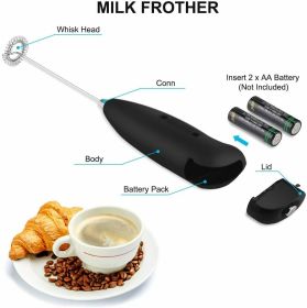 Electric Milk Frother Drink Foamer Whisk Mixer Stirrer Coffee Eggbeater Kitchen (Option: Default)