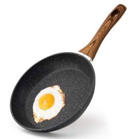 Egg Frying Pan Non Stick 20cm 8 Inch, Induction Wok For Steak Bacon Hot-Dog Burgers, Forged Aluminum Woks Nonstick Anti-Scratch Coating Anti-scalding (Option: Default)
