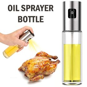 Olive Oil Sprayer Mister, Portable Spray Bottle Oil Sprayer For Cooking & Baking (Option: Clear)