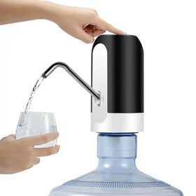 Water Bottle Electric Automatic Universal Dispenser 5 Gallon USB USB Water Dispenser Automatic Drinking Water Bottle (Color: Black)